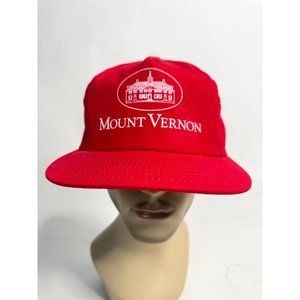 Mount Vernon Souvenir Snapback Cap OS Adjustable Red